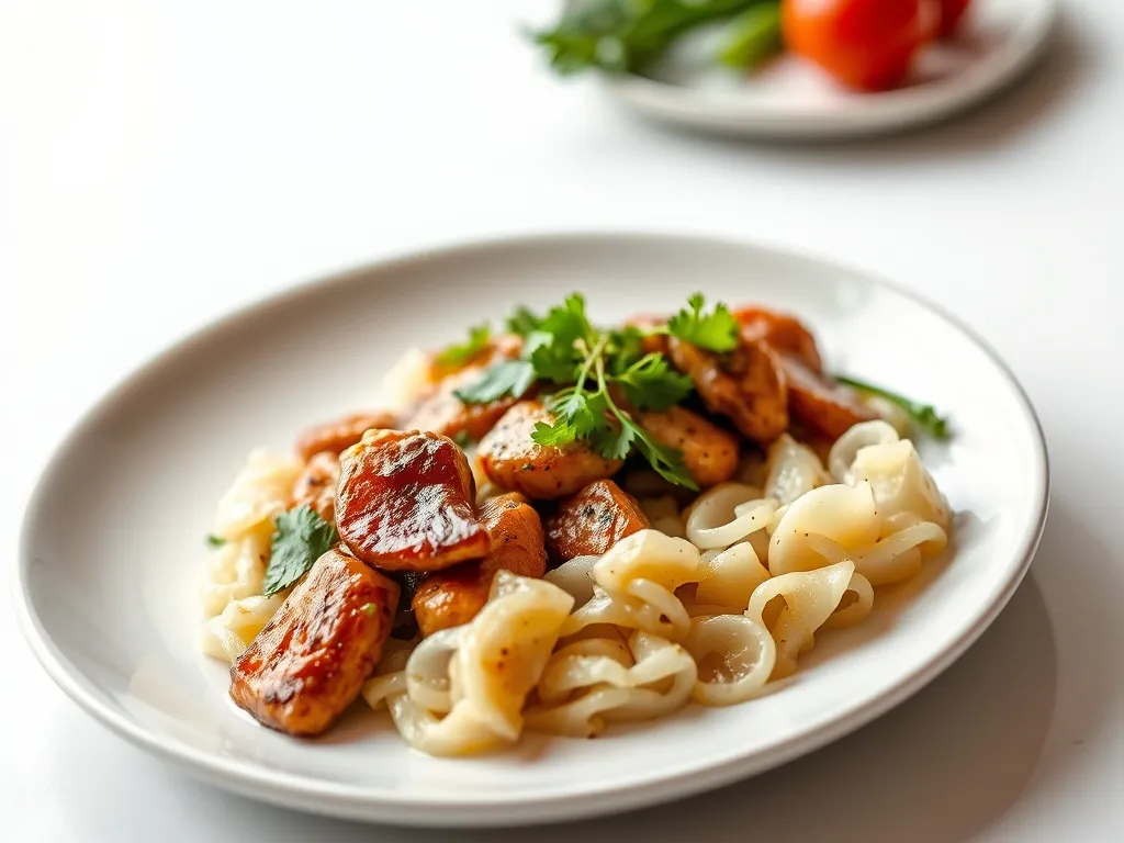 A finely plated dish on a white plate